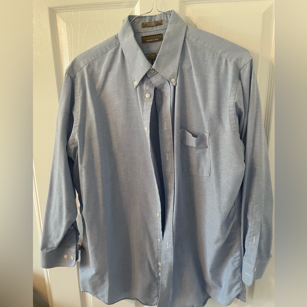 Men’s long sleeve button down 17 neck 32 /33 X-Large winkle free